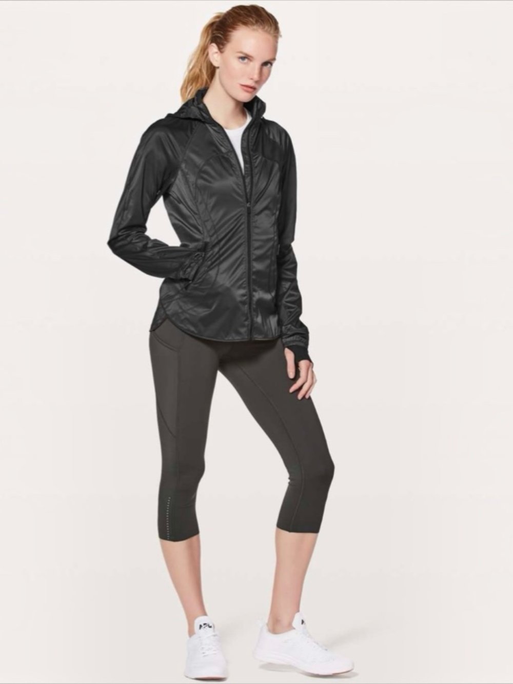 Lululemon Goal Crusher Black Running Rain Jacket